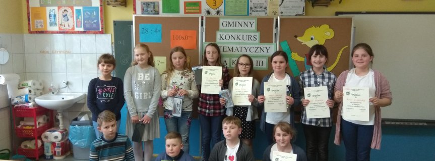 GMINNY KONKURS MATEMATYCZNY DLA UCZNIÓW KLAS III „SUPER  MATEMATYK”
